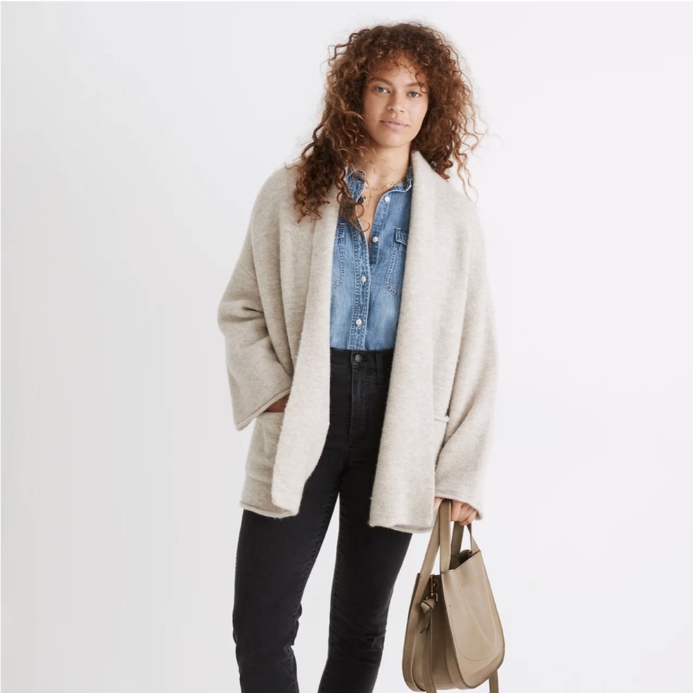 Madewell Mclean Shawl-Collar Cardigan Sweater SMALL